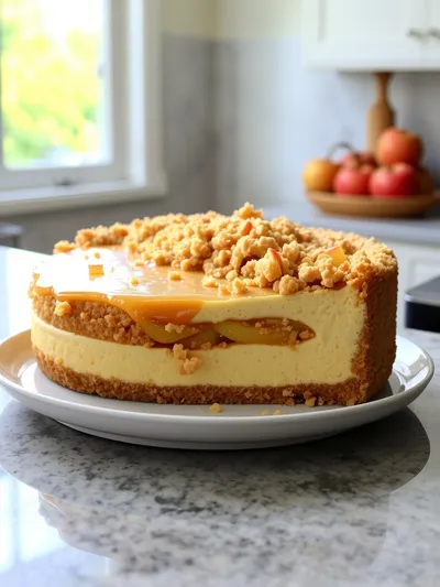 Apple Crumble Cheesecake