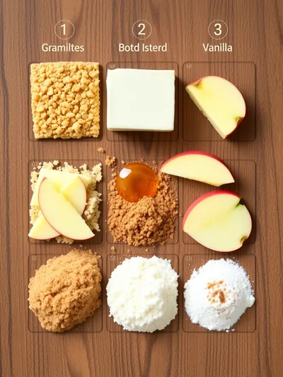 Apple Crumble Cheesecake - ingredients preparation