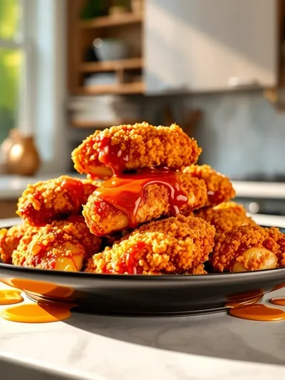 Baked Crunchy Hot Honey Chicken