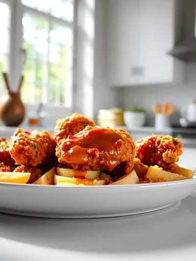 Baked Crunchy Hot Honey Chicken