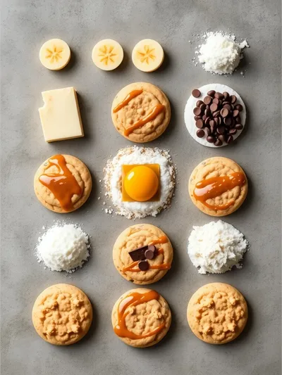 Banoffee Pie Cookies - ingredients preparation