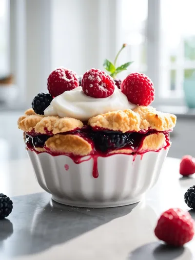 Berry Cobbler: Easy Frozen Berry Dessert