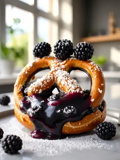 Blackberry Pretzel Dessert