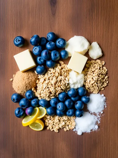 Blueberry Crisp Recipe - ingredients preparation