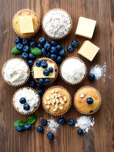 Blueberry Muffins – Soft, Moist & Bakery‑Style - ingredients preparation