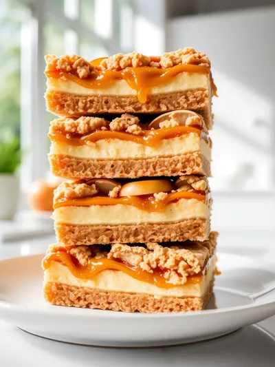 Caramel Apple Cheesecake Bars