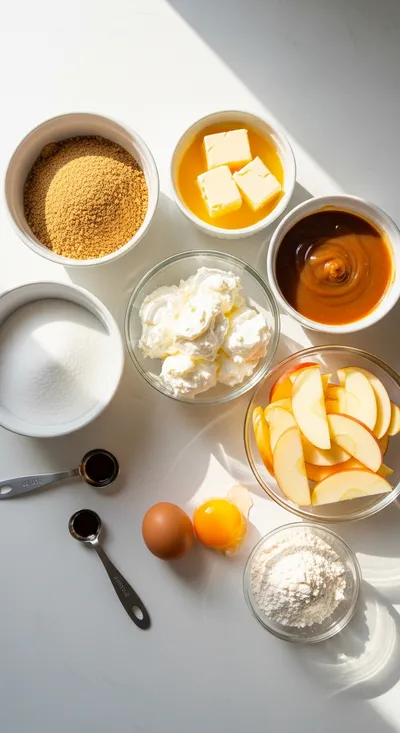 Caramel Apple Cheesecake Bars - cooking process