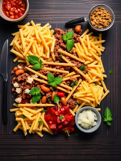 Cheesy Chili Mac – Easy One-Pot Comfort Food - ingredients preparation