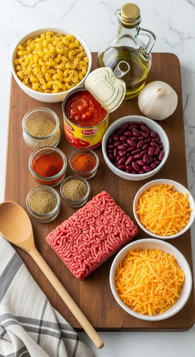 Easy Cheesy Chili Mac Recipe - cooking process