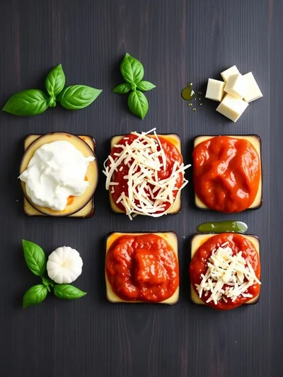 Cheesy Eggplant Lasagna – Low-Carb Italian Classic - ingredients preparation