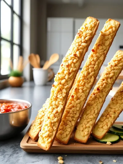 Cheesy Zucchini Breadsticks
