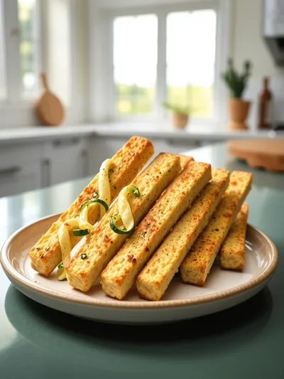 Cheesy Zucchini Breadsticks - cooking process