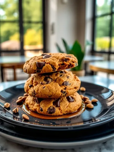 Chewy Pumpkin Chocolate Chip Cookies - ready to serve