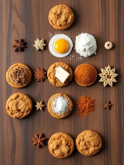 Chewy Pumpkin Spice Cookies with Brown Butter & Molasses - ingredients preparation