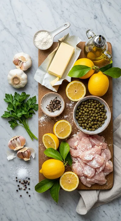Chicken Piccata Recipe - ingredients preparation
