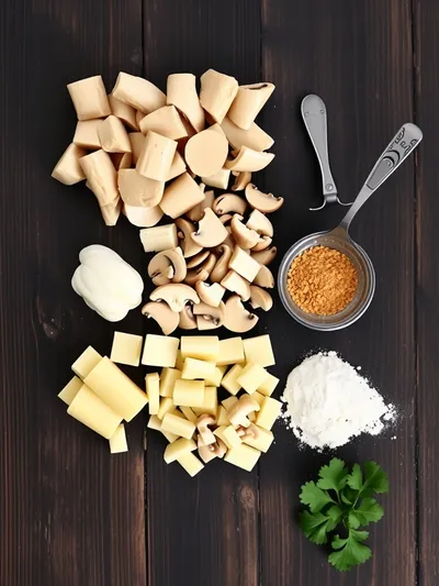 Chicken Stroganoff Recipe - ingredients preparation