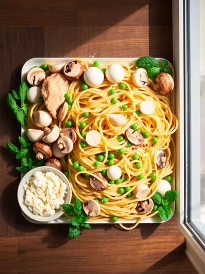 Chicken Tetrazzini Recipe - ingredients preparation