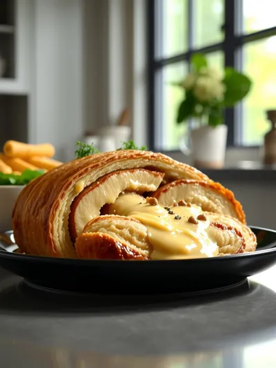 Irresistible Chicken Wellington With Dijon Cream Sauce