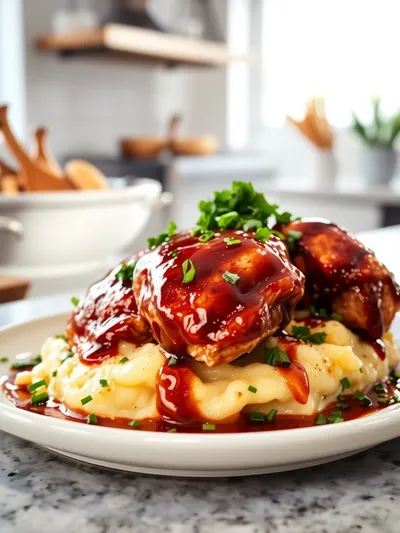 Chipotle Honey Chicken Thighs & Smoked Gouda Mashed Potatoes
