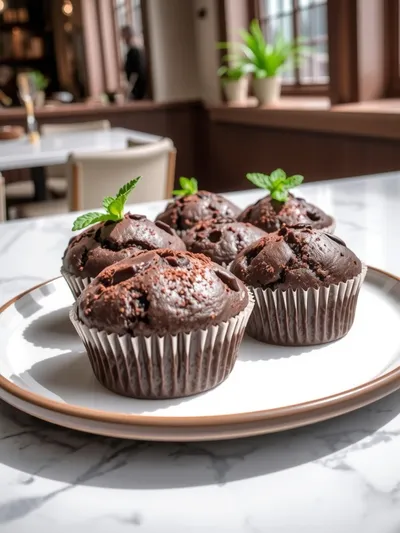 Chocolate Zucchini Muffins – Healthy & Moist - ready to serve