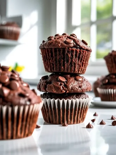 Chocolate Zucchini Muffins – Healthy Whole Wheat Treat