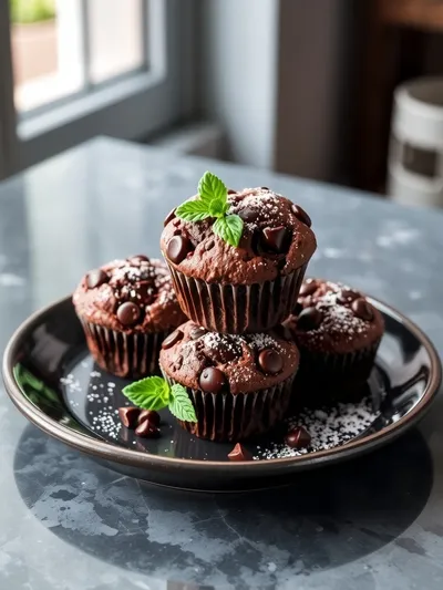 Chocolate Zucchini Muffins – Healthy Whole Wheat Treat - cooking process