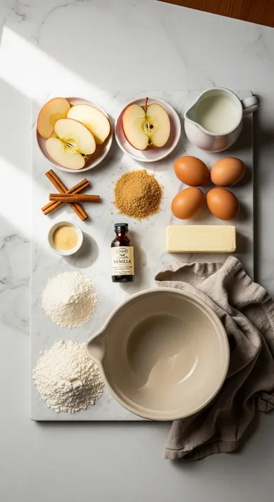 Cinnamon Apple Bread - ingredients preparation