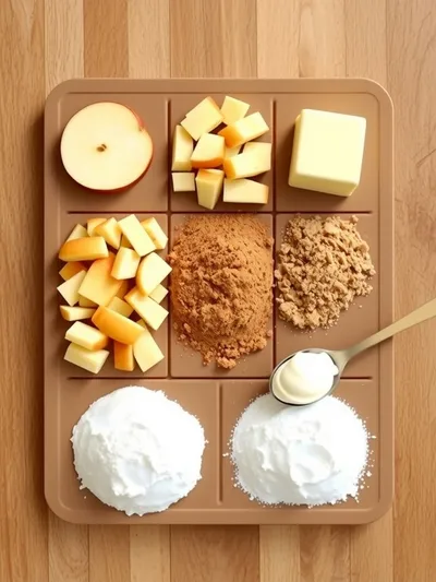 Cinnamon Apple Pie à La Mode - ingredients preparation