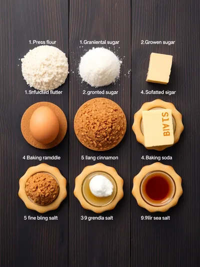 Cinnamon Snap Cookies – Classic Crisp Treat - ingredients preparation