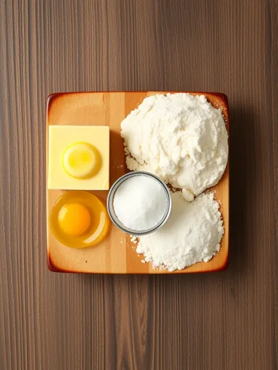 Classic Pound Cake - ingredients preparation