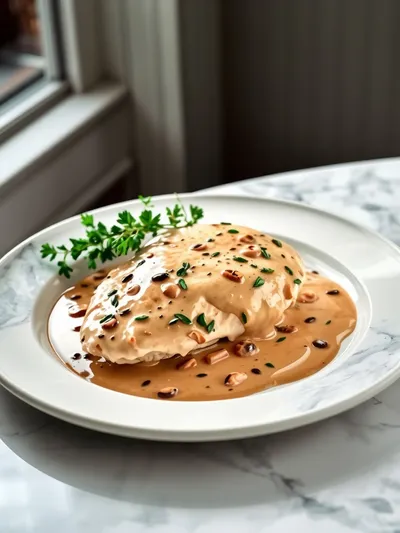 Creamy Mushroom Chicken - cooking process