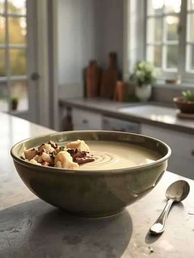 Creamy Roasted Cauliflower Soup
