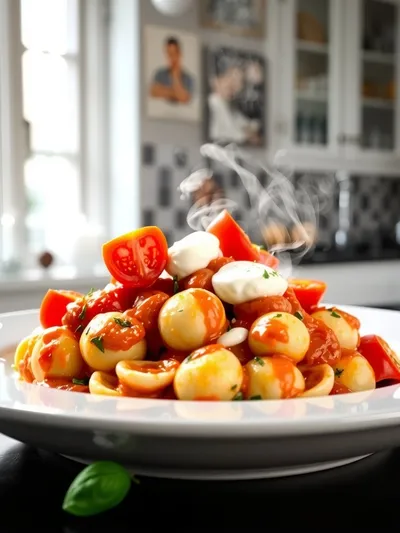Creamy Tomato Gnocchi With Burrata