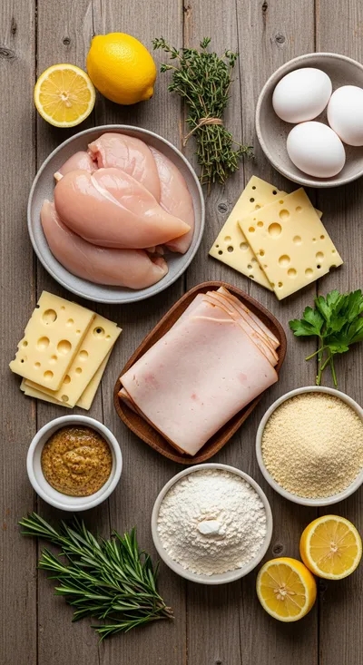 Crispy Malibu Chicken with Turkey, Swiss & Honey Mustard - cooking process