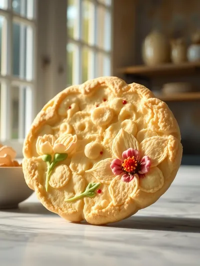 Edible Flower-Pressed Shortbread Cookies