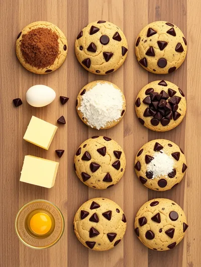 Espresso Chocolate Chip Cookies - ingredients preparation
