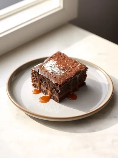 Fudgy Keto Pumpkin Brownie - ready to serve