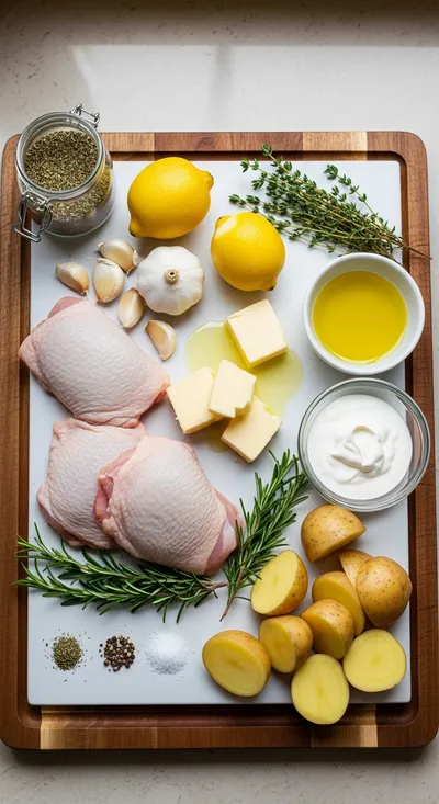 Glazed Garlic Herb Chicken Over Creamy Mashed Potatoes - cooking process