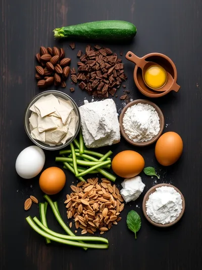Gluten-Free Chocolate Zucchini Bread - ingredients preparation