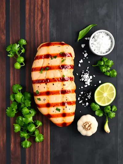 Grilled Salsa Verde Pepper Jack Chicken - ingredients preparation