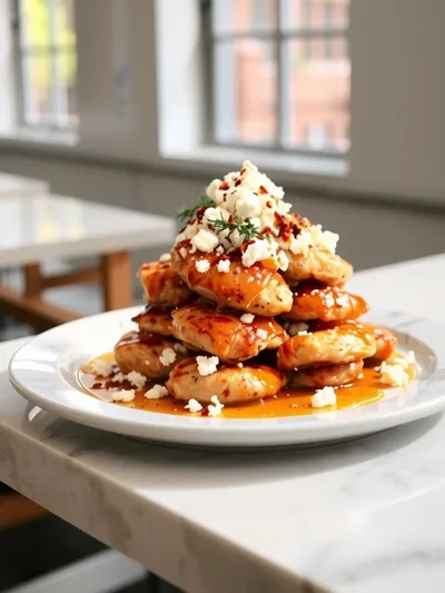 Hot Honey Feta Chicken - cooking process