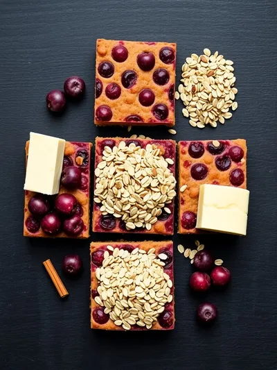 Huckleberry Crumb Bars - ingredients preparation