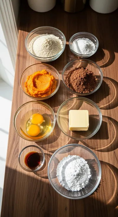Fudgy Keto Pumpkin Brownies - cooking process