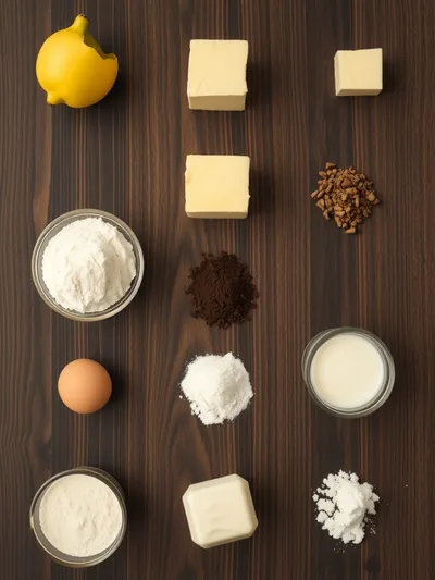 Lemon Brownie Bars - ingredients preparation