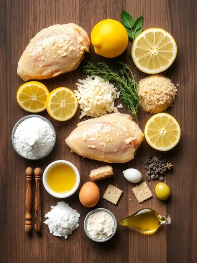 Lemon Chicken Romano Recipe – Crispy Tangy Delight - ingredients preparation