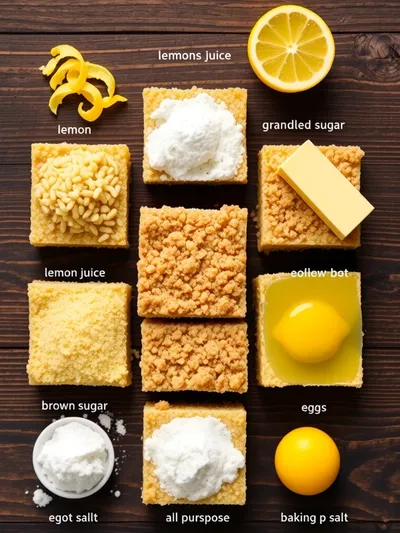 Lemon Crumb Bars - Simple Baking Recipe - ingredients preparation