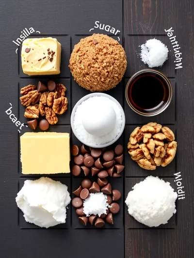 Levain Chocolate Walnut Cookie - ingredients preparation