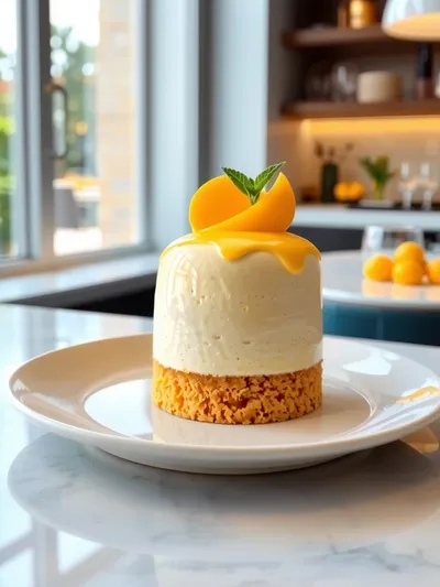 Mango Mousse Cake - ready to serve