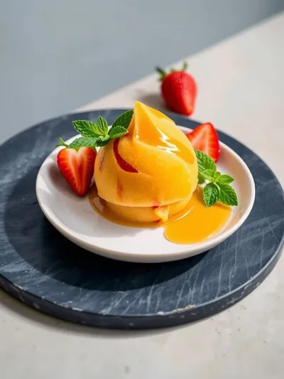 Mango Strawberry Sorbet – Refreshing Summer Treat - ready to serve