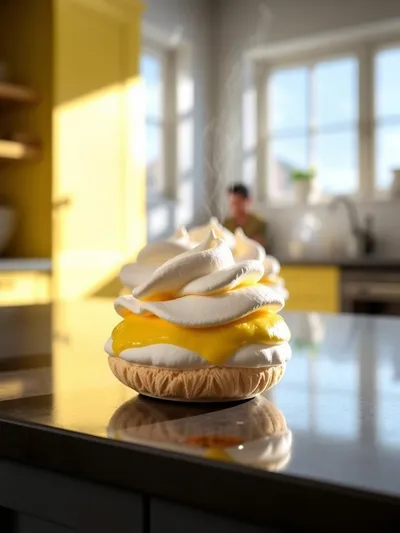 Mini Meringues With Lemon Curd – Easy Spring Dessert